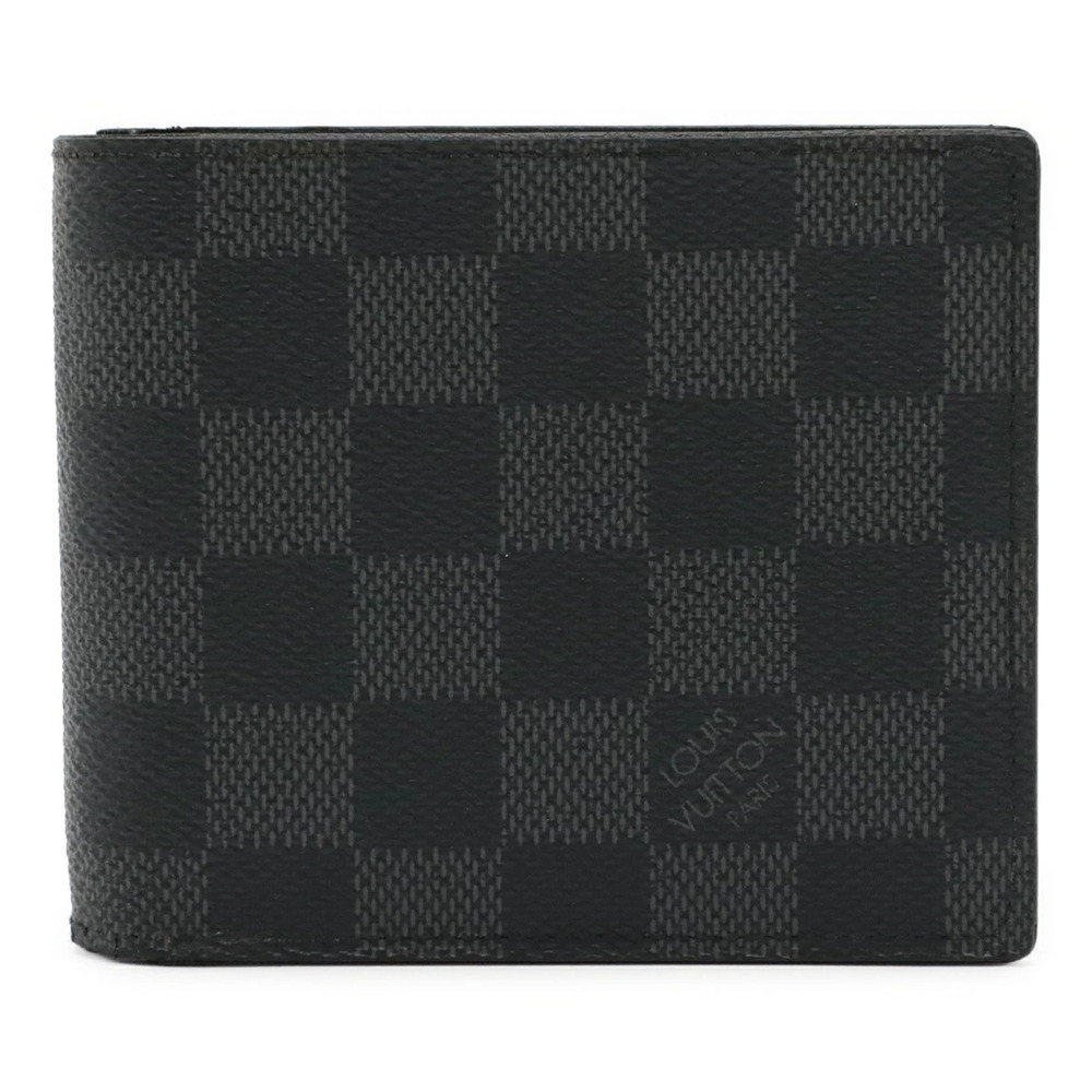 LOUIS VUITTON Damier Graphite Black Portefeuille Marco NM Bi fold Wallet New